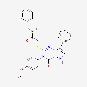 molecular formula C29H26N4O3S B2498847 N-benzyl-2-((3-(4-ethoxyphenyl)-4-oxo-7-phenyl-4,5-dihydro-3H-pyrrolo[3,2-d]pyrimidin-2-yl)thio)acetamide CAS No. 2034315-01-8