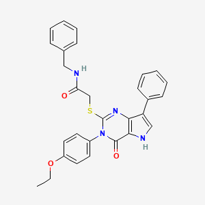 N-benzyl-2-((3-(4-ethoxyphenyl)-4-oxo-7-phenyl-4,5-dihydro-3H-pyrrolo[3,2-d]pyrimidin-2-yl)thio)acetamide