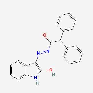 (Z)-N'-(2-oxoindolin-3-ylidene)-2,2-diphenylacetohydrazide