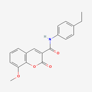 molecular formula C19H17NO4 B2498862 N-(4-ethylphenyl)-8-methoxy-2-oxo-2H-chromene-3-carboxamide CAS No. 324065-11-4