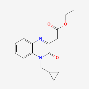 Ethyl 2-[4-(cyclopropylmethyl)-3-oxo-3,4-dihydro-2-quinoxalinyl]acetate