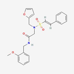 2-[furan-2-ylmethyl-[(E)-2-phenylethenyl]sulfonylamino]-N-[(2-methoxyphenyl)methyl]acetamide