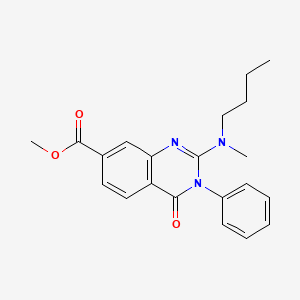 molecular formula C21H23N3O3 B2498871 Methyl 2-[butyl(methyl)amino]-4-oxo-3-phenyl-3,4-dihydroquinazoline-7-carboxylate CAS No. 1251703-19-1