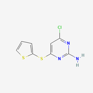 4-Chloro-6-(2-thienylsulfanyl)-2-pyrimidinamine