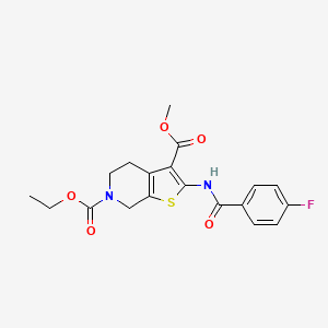 6-ethyl 3-methyl 2-(4-fluorobenzamido)-4,5-dihydrothieno[2,3-c]pyridine-3,6(7H)-dicarboxylate