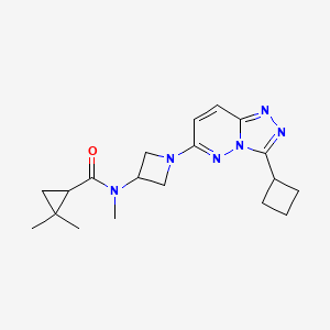 molecular formula C19H26N6O B2498885 N-(1-{3-cyclobutyl-[1,2,4]triazolo[4,3-b]pyridazin-6-yl}azetidin-3-yl)-N,2,2-trimethylcyclopropane-1-carboxamide CAS No. 2380062-83-7