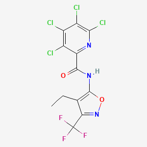 3,4,5,6-tetrachloro-N-[4-ethyl-3-(trifluoromethyl)-1,2-oxazol-5-yl]pyridine-2-carboxamide