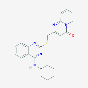 2-[[4-(Cyclohexylamino)quinazolin-2-yl]sulfanylmethyl]pyrido[1,2-a]pyrimidin-4-one
