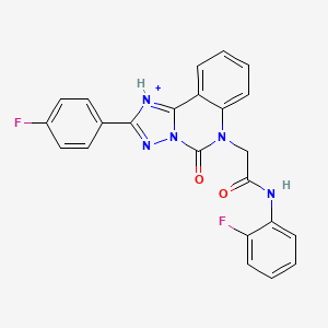 molecular formula C23H15F2N5O2 B2498890 N-(2-fluorophenyl)-2-[2-(4-fluorophenyl)-5-oxo-5H,6H-[1,2,4]triazolo[1,5-c]quinazolin-6-yl]acetamide CAS No. 2380190-61-2