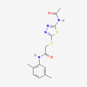 2-((5-acetamido-1,3,4-thiadiazol-2-yl)thio)-N-(2,5-dimethylphenyl)acetamide