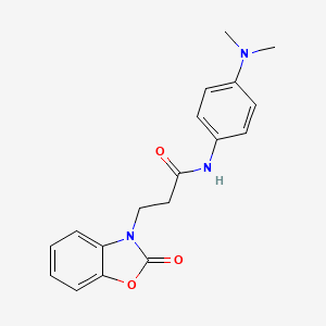 N-(4-(dimethylamino)phenyl)-3-(2-oxobenzo[d]oxazol-3(2H)-yl)propanamide