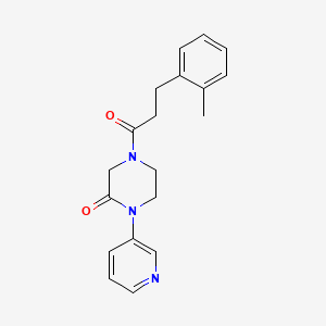 1-(Pyridin-3-yl)-4-(3-(o-tolyl)propanoyl)piperazin-2-one