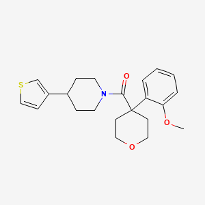 (4-(2-methoxyphenyl)tetrahydro-2H-pyran-4-yl)(4-(thiophen-3-yl)piperidin-1-yl)methanone