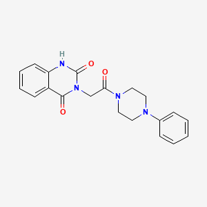 molecular formula C20H20N4O3 B2498906 2-hydroxy-3-[2-oxo-2-(4-phenylpiperazin-1-yl)ethyl]quinazolin-4(3H)-one CAS No. 879568-89-5