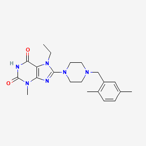 8-(4-(2,5-dimethylbenzyl)piperazin-1-yl)-7-ethyl-3-methyl-1H-purine-2,6(3H,7H)-dione