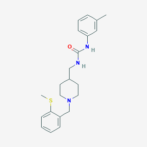 1-((1-(2-(Methylthio)benzyl)piperidin-4-yl)methyl)-3-(m-tolyl)urea