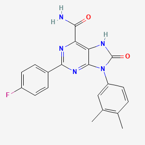 9-(3,4-dimethylphenyl)-2-(4-fluorophenyl)-8-oxo-8,9-dihydro-7H-purine-6-carboxamide