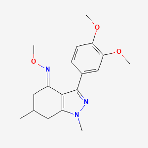 3-(3,4-Dimethoxyphenyl)-1,6-dimethyl(5,6,7-trihydro1H-indazol)-4-O-methyloxime