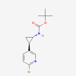 tert-butyl N-[(1S,2R)-rel-2-(6-bromopyridin-3-yl)cyclopropyl]carbamate