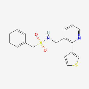 1-phenyl-N-((2-(thiophen-3-yl)pyridin-3-yl)methyl)methanesulfonamide