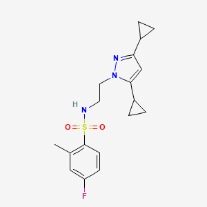 N-(2-(3,5-dicyclopropyl-1H-pyrazol-1-yl)ethyl)-4-fluoro-2-methylbenzenesulfonamide