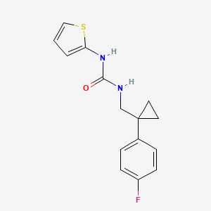 molecular formula C15H15FN2OS B2498946 1-((1-(4-Fluorophenyl)cyclopropyl)methyl)-3-(thiophen-2-yl)urea CAS No. 1207011-38-8
