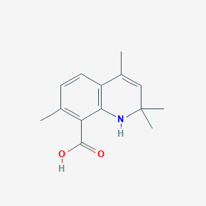 molecular formula C14H17NO2 B2498949 2,2,4,7-Tetramethyl-1,2-dihydroquinoline-8-carboxylic acid CAS No. 945303-30-0