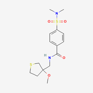 4-(N,N-dimethylsulfamoyl)-N-((3-methoxytetrahydrothiophen-3-yl)methyl)benzamide