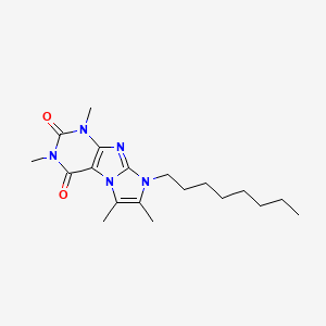 1,3,6,7-tetramethyl-8-octyl-1H-imidazo[2,1-f]purine-2,4(3H,8H)-dione