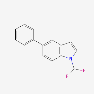 molecular formula C15H11F2N B2498955 1-(Difluoromethyl)-5-phenyl-1H-indole CAS No. 1909336-57-7