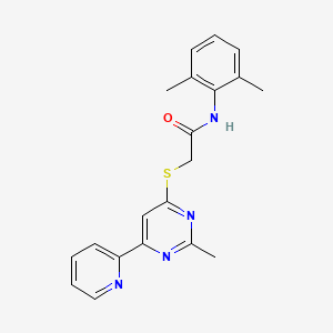 molecular formula C20H20N4OS B2498957 N-(2,6-dimethylphenyl)-2-((2-methyl-6-(pyridin-2-yl)pyrimidin-4-yl)thio)acetamide CAS No. 1251620-34-4