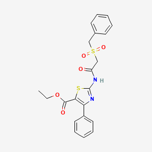 Ethyl 2-(2-(benzylsulfonyl)acetamido)-4-phenylthiazole-5-carboxylate