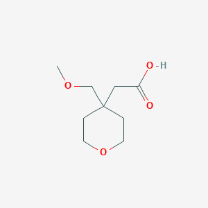 2-[4-(Methoxymethyl)oxan-4-yl]acetic acid