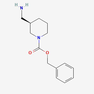 molecular formula C14H20N2O2 B2498972 (R)-1-CBZ-3-AMINOMETHYL-PIPERIDINE CAS No. 1217977-05-3; 1217977-11-1
