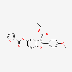 B2498975 Ethyl 5-(furan-2-carbonyloxy)-2-(4-methoxyphenyl)-1-benzofuran-3-carboxylate CAS No. 385420-37-1