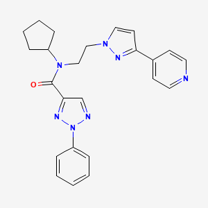 N-cyclopentyl-2-phenyl-N-(2-(3-(pyridin-4-yl)-1H-pyrazol-1-yl)ethyl)-2H-1,2,3-triazole-4-carboxamide