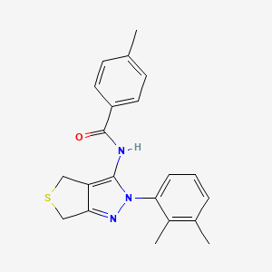 molecular formula C21H21N3OS B2498998 N-[2-(2,3-dimethylphenyl)-2H,4H,6H-thieno[3,4-c]pyrazol-3-yl]-4-methylbenzamide CAS No. 450343-87-0