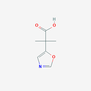 molecular formula C7H9NO3 B2499006 2-Methyl-2-(1,3-oxazol-5-yl)propanoic acid CAS No. 1781842-07-6
