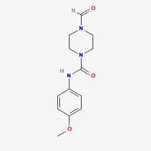 molecular formula C13H17N3O3 B2499010 4-formyl-N-(4-methoxyphenyl)piperazine-1-carboxamide CAS No. 1022299-57-5