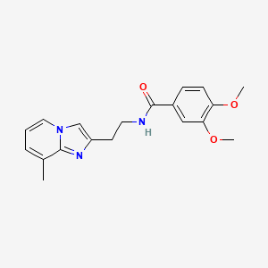 molecular formula C19H21N3O3 B2499019 3,4-二甲氧基-N-(2-(8-甲基咪唑[1,2-a]吡啶-2-基)乙基)苯甲酰胺 CAS No. 868978-31-8