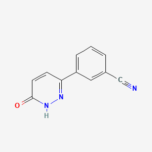 molecular formula C11H7N3O B2499020 3-(6-Oxo-1,6-dihydropyridazin-3-yl)benzonitrile CAS No. 52240-08-1