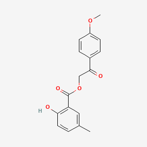 molecular formula C17H16O5 B2499035 2-(4-Methoxyphenyl)-2-oxoethyl 2-hydroxy-5-methylbenzoate CAS No. 1197834-98-2