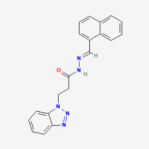 3-(1H-benzotriazol-1-yl)-N'-[(E)-naphthalen-1-ylmethylidene]propanehydrazide