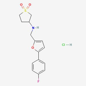 3-({[5-(4-Fluorophenyl)furan-2-yl]methyl}amino)-1$l^{6}-thiolane-1,1-dione hydrochloride