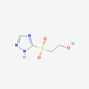 molecular formula C4H7N3O3S B2499066 2-(1H-1,2,4-Triazol-5-ylsulfonyl)ethanol CAS No. 1849399-49-0