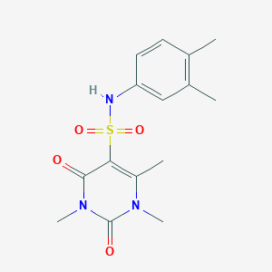 molecular formula C15H19N3O4S B2499082 N-(3,4-dimethylphenyl)-1,3,6-trimethyl-2,4-dioxo-1,2,3,4-tetrahydropyrimidine-5-sulfonamide CAS No. 893342-45-5