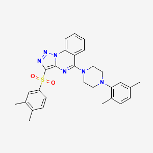 molecular formula C29H30N6O2S B2499092 5-[4-(2,5-Dimethylphenyl)piperazin-1-yl]-3-[(3,4-dimethylphenyl)sulfonyl][1,2,3]triazolo[1,5-a]quinazoline CAS No. 893277-36-6