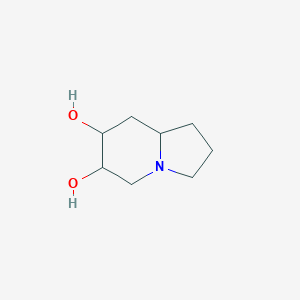 molecular formula C8H15NO2 B024991 Octahydro-indolizine-6,7-diol CAS No. 105343-56-4