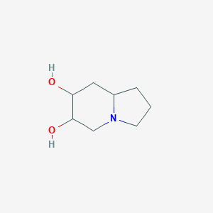 molecular formula C8H15NO2 B024991 Octahydroindolizine-6,7-diol CAS No. 105343-56-4