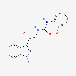 molecular formula C19H21N3O3 B2499100 1-(2-hydroxy-2-(1-methyl-1H-indol-3-yl)ethyl)-3-(2-methoxyphenyl)urea CAS No. 1448070-77-6